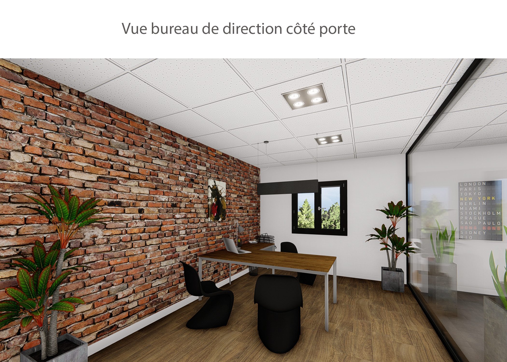 amenagement-decoration-start-up vente en ligne-region parisienne-bureau de direction cote porte-dekho design