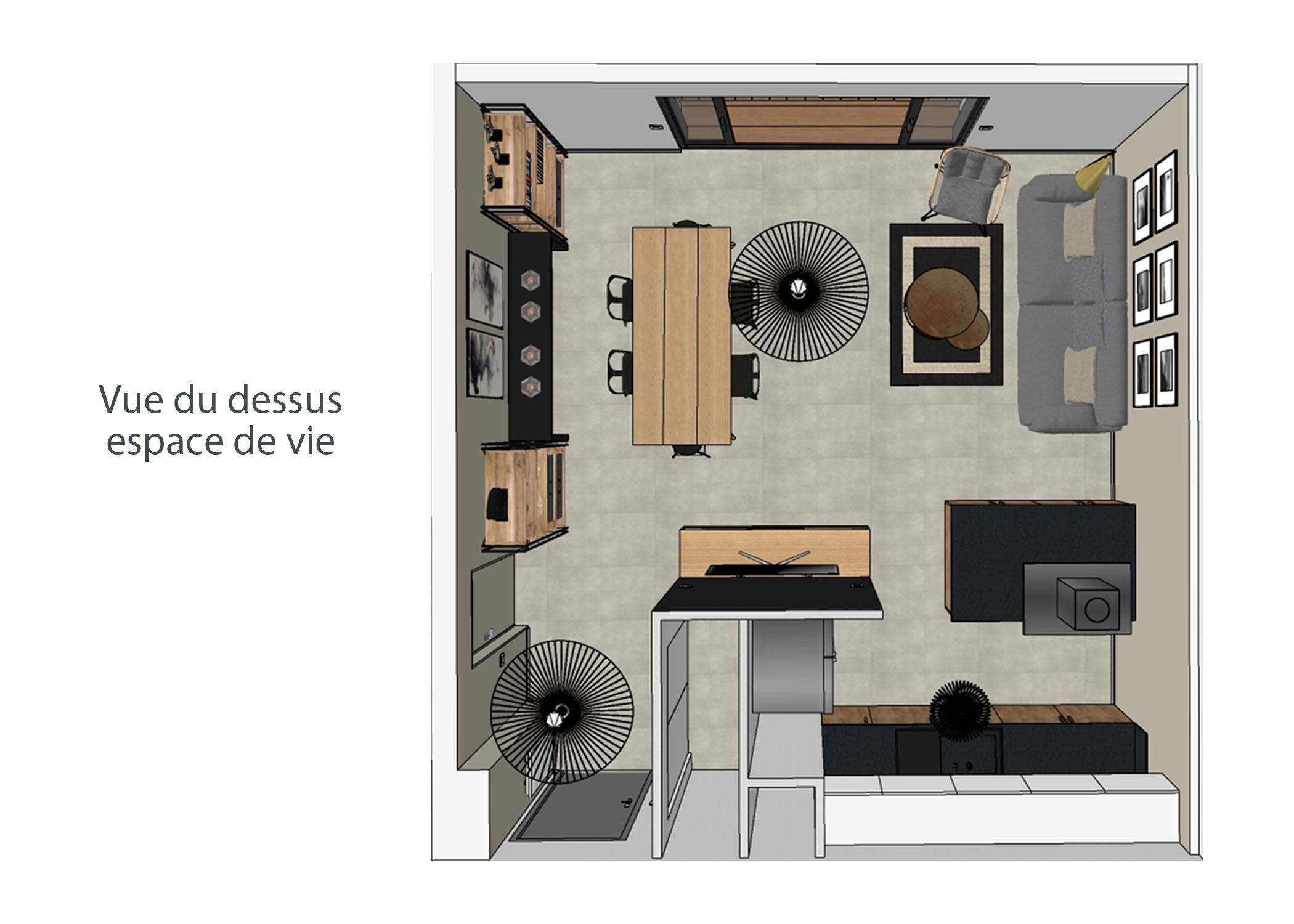 decoration-terrasse et chambre-vue du dessus espace de vie-aix-en-provence-dekho design
