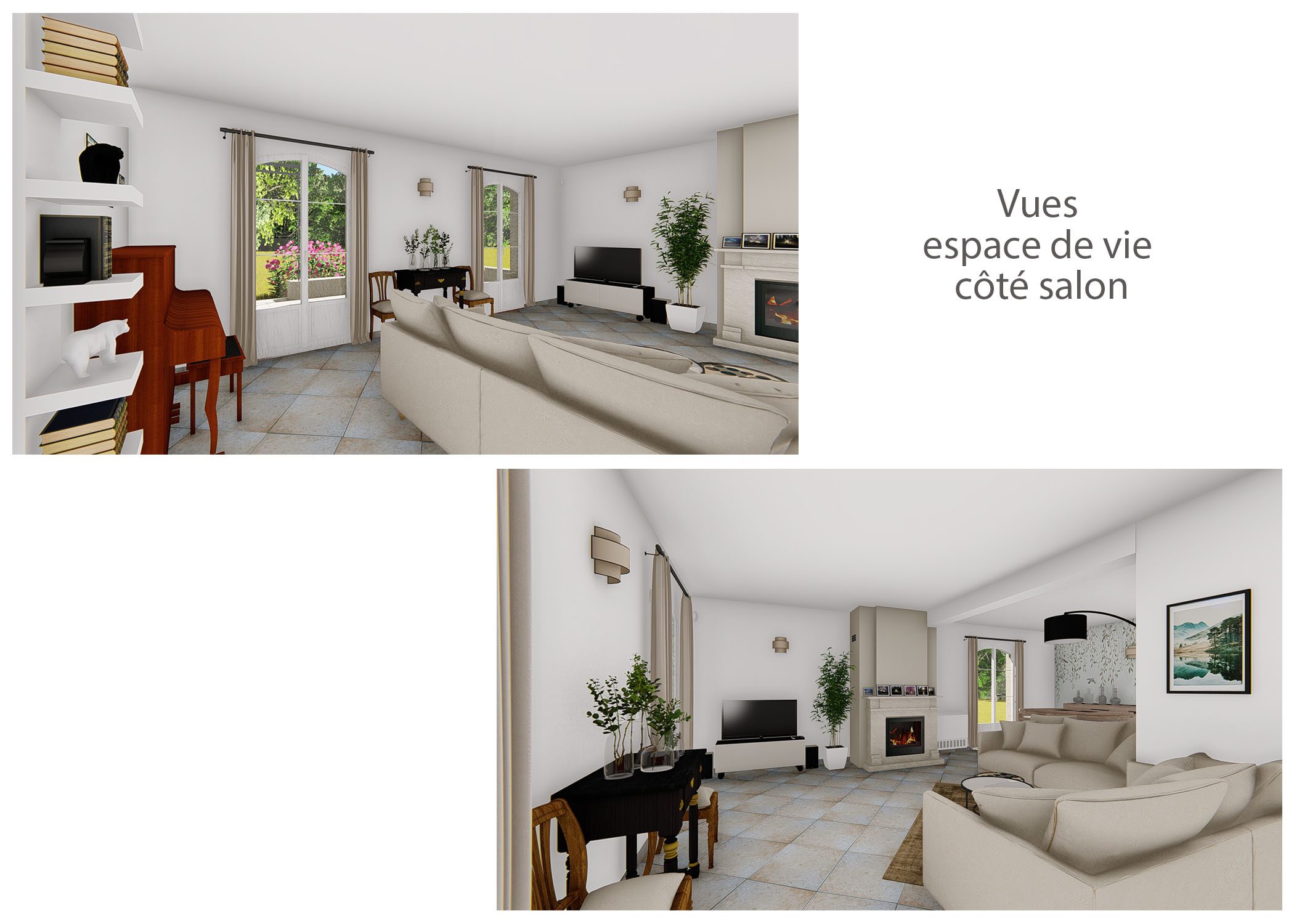 agencement-decoration-espace de vie et sanitaires peynier-vues espace de vie cote salon 1-dekho design