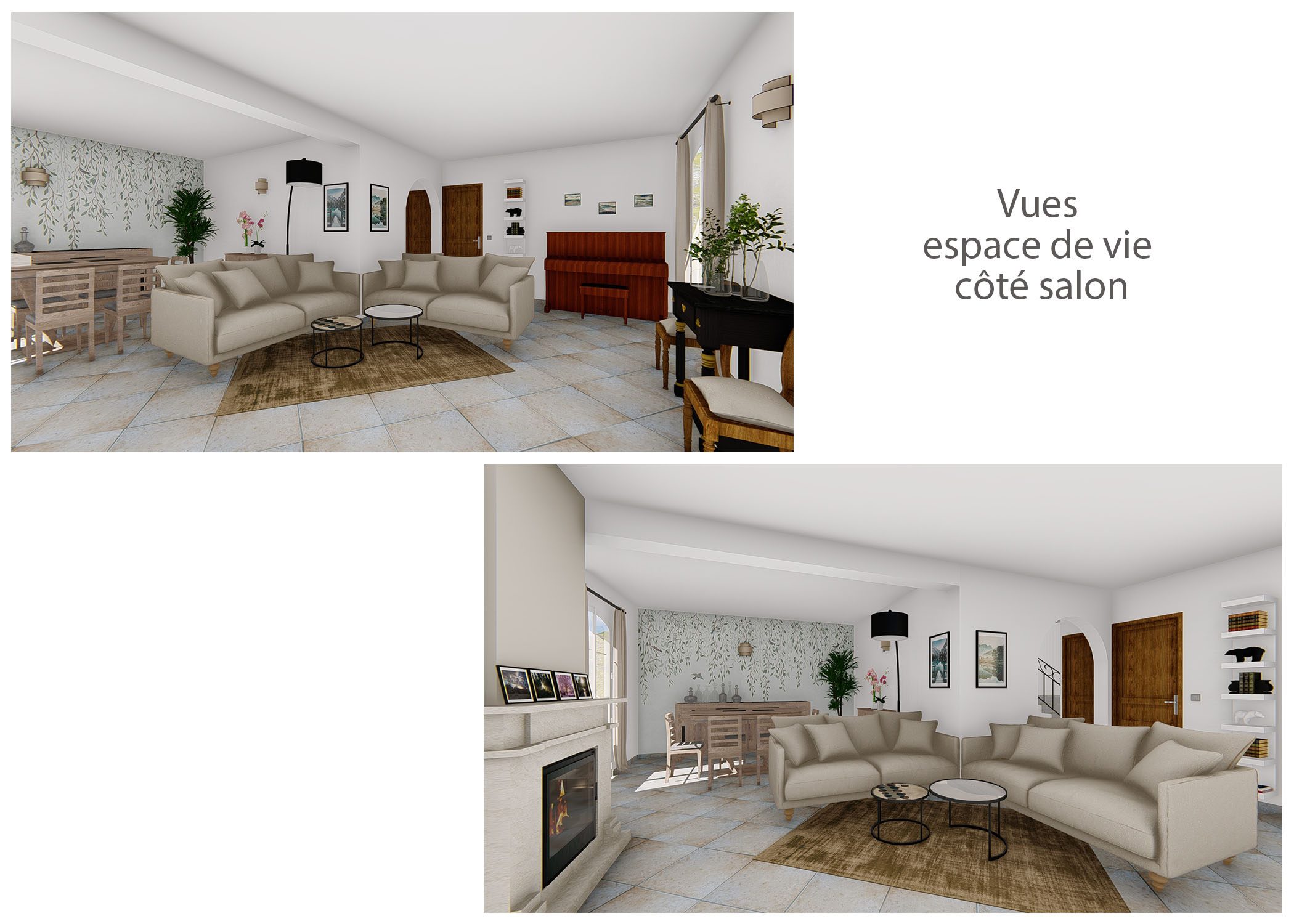 agencement-decoration-espace de vie et sanitaires peynier-vues espace de vie cote salon 2-dekho design