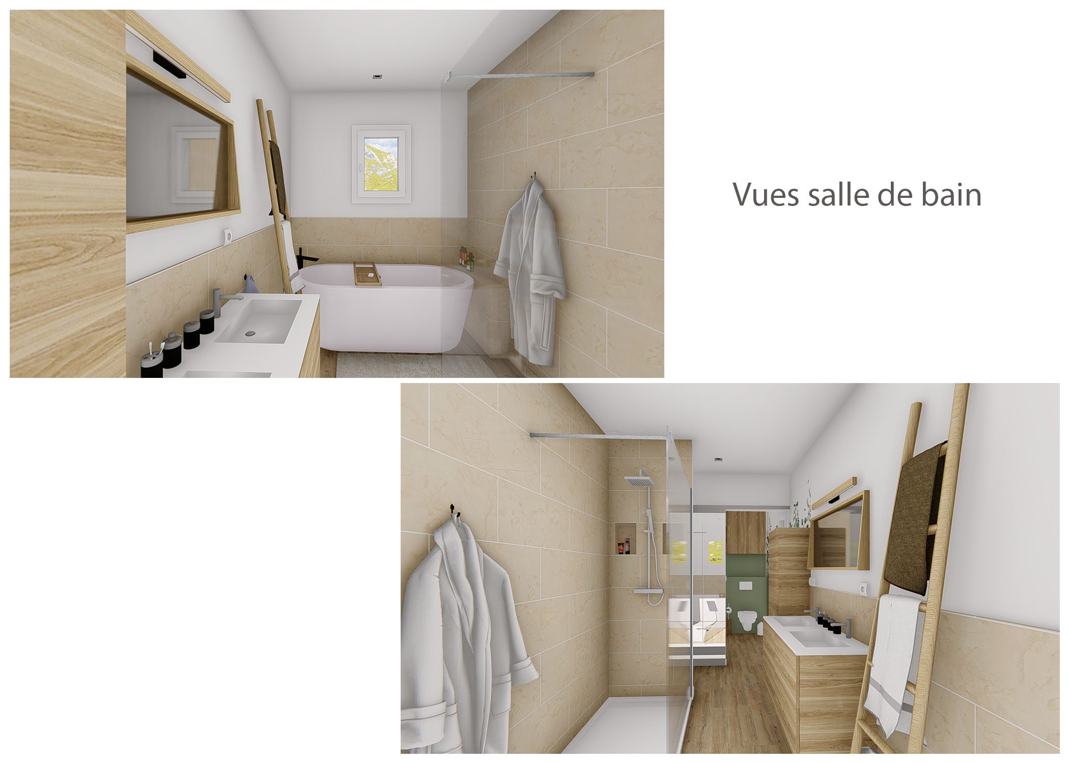 agencement-decoration-espace de vie et sanitaires peynier-vues salle de bain-dekho design