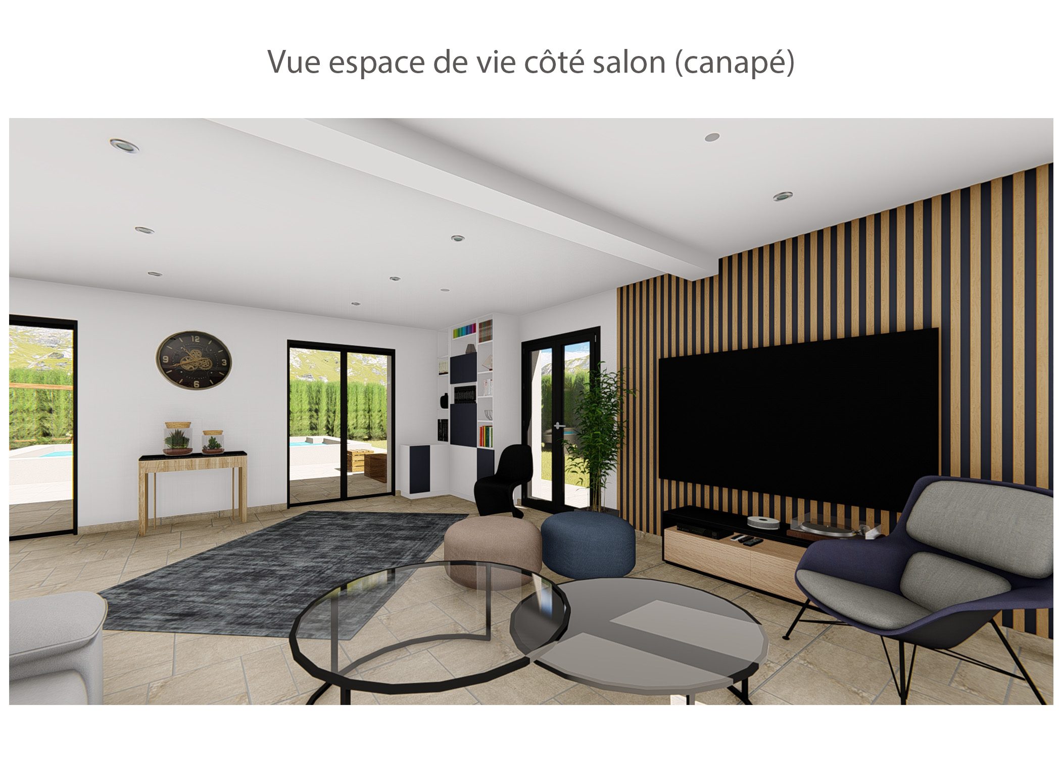 amenagement-decoration-espace de vie fuveau-vue cote salon 2-dekho design