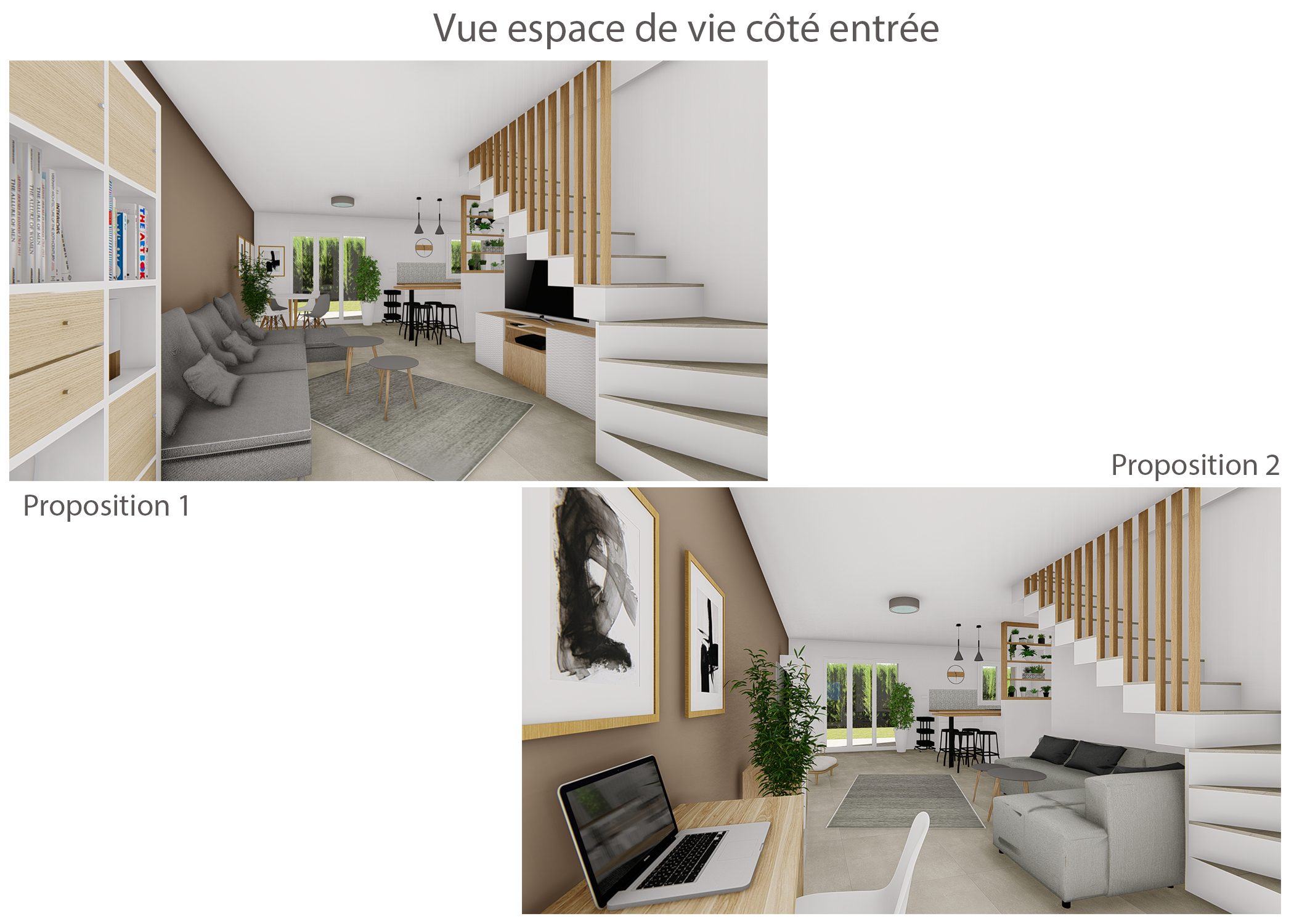 amenagement-decoration-espace de vie maison meyreuil-vue cote entree-dekho design