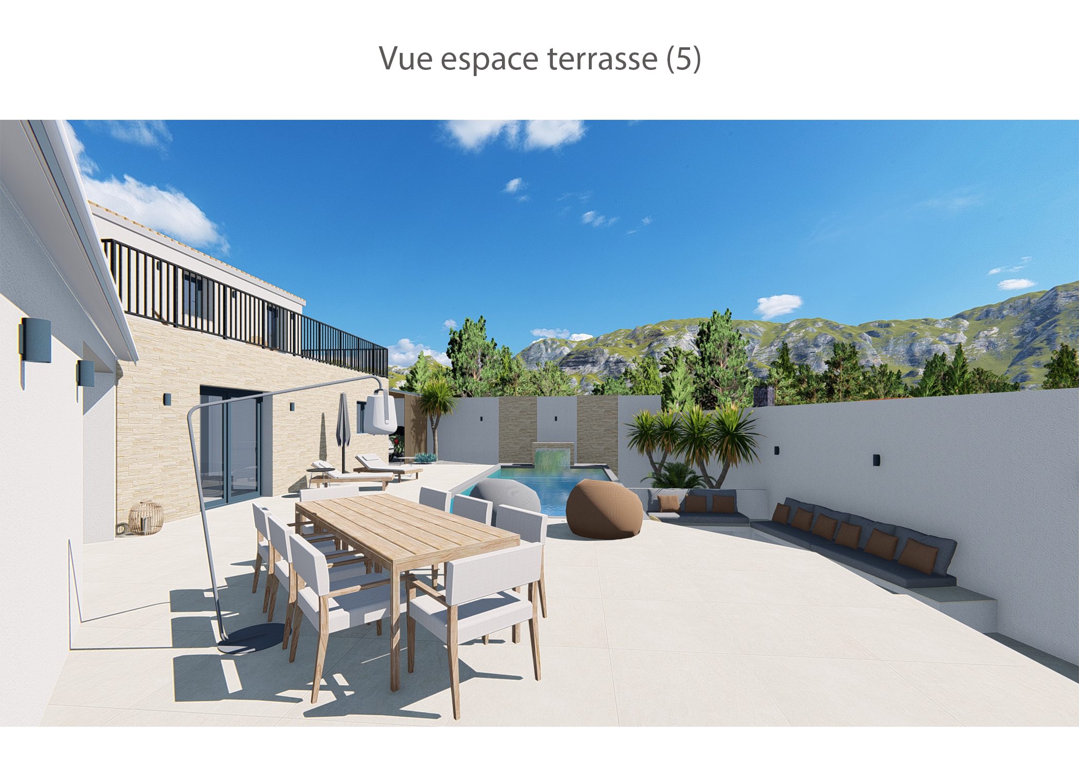 amenagement terrain gardanne-espace exterieur-vue espace terrasse-dekho design